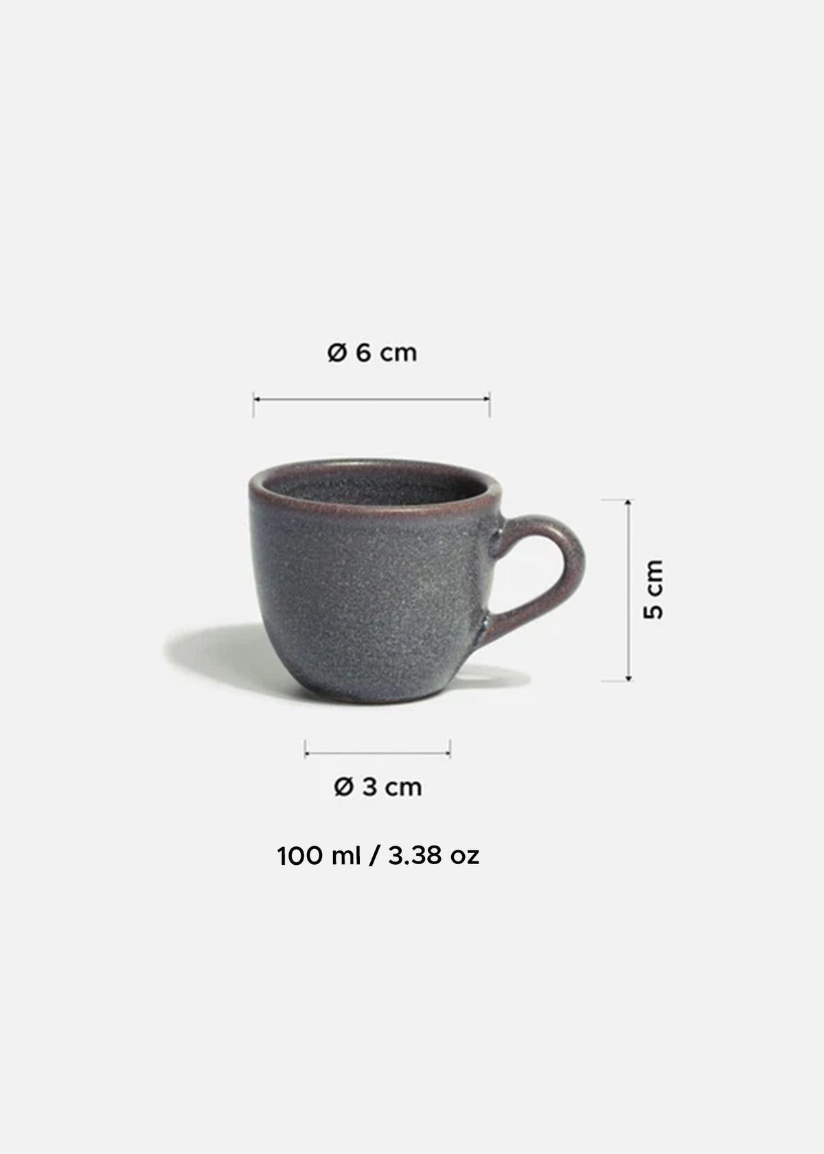 Tazas de porcelana gris para café Tartufo 320, 205 y 100 ml — imagen de producto