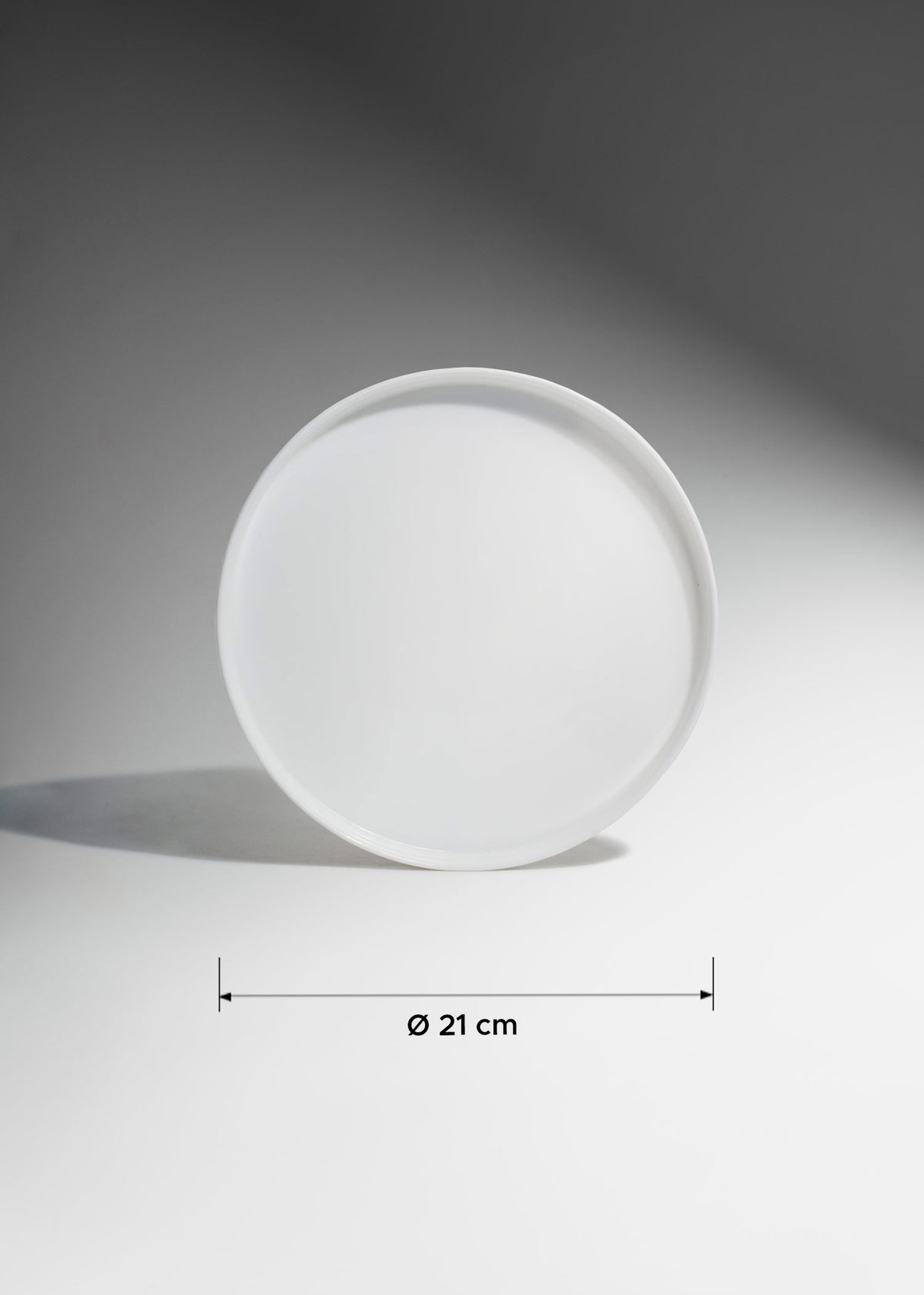 Plato trinche de ópalo blanco Barcelona Gourmet Ø 21 cm — imagen de producto
