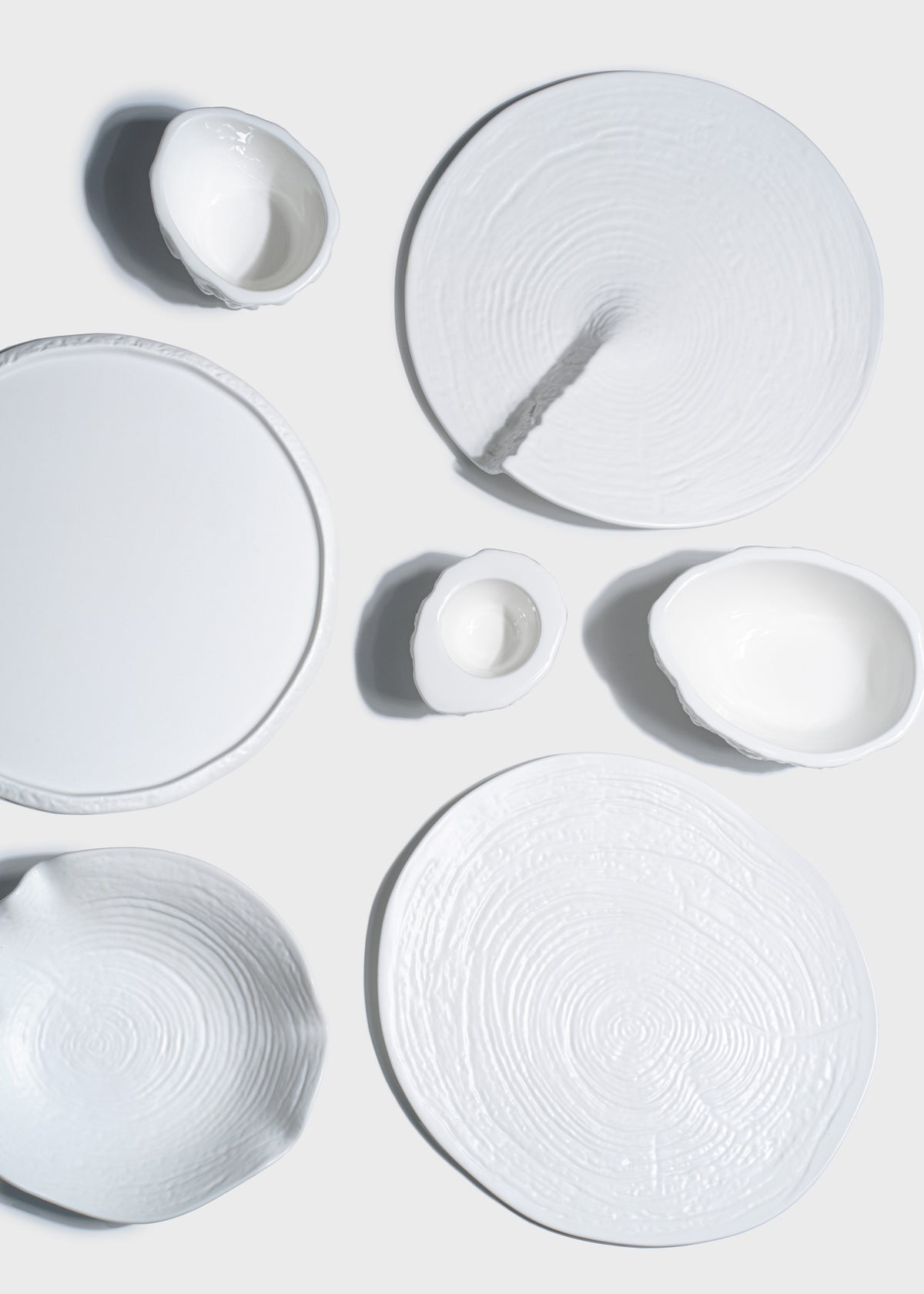 Platos de porcelana blanco Mate Dunas — imagen de producto, vista 1