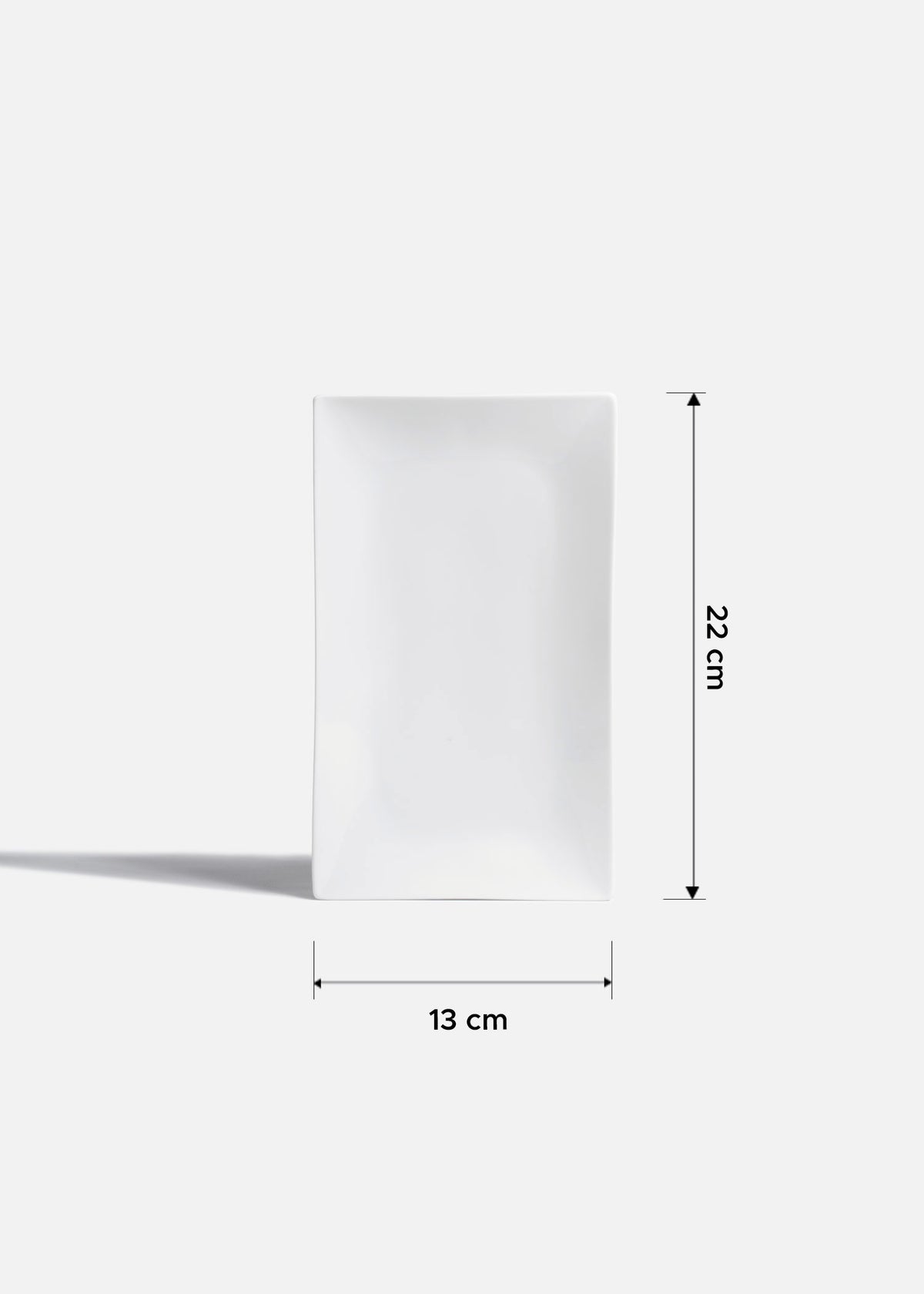 Platos de porcelana rectangular blanco Messina. Premium — imagen de producto
