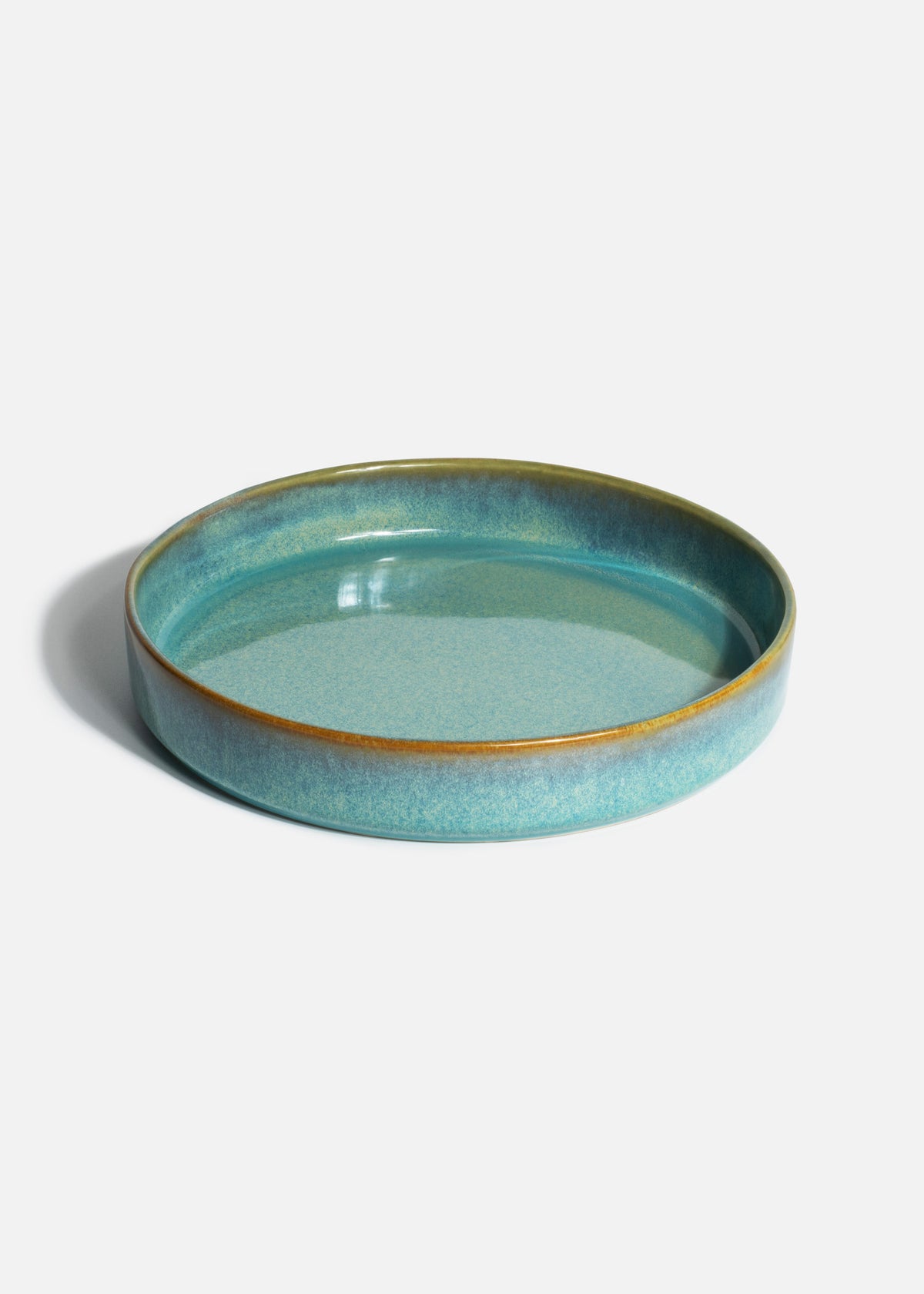 Platos trinche de porcelana verde Caribe — imagen de producto