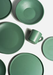 Platos trinche de melamina verde olivo — imagen de producto