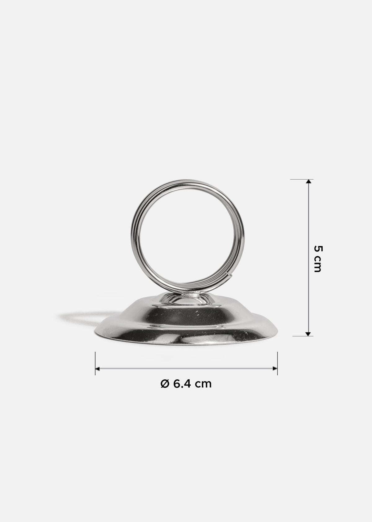 Porta menú de acero inoxidable plata premium Ø 6.4 cm — imagen de producto