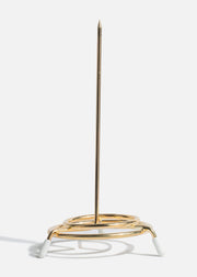Porta notas de acero al carbón dorado y blanco 16.5 cm — imagen de producto