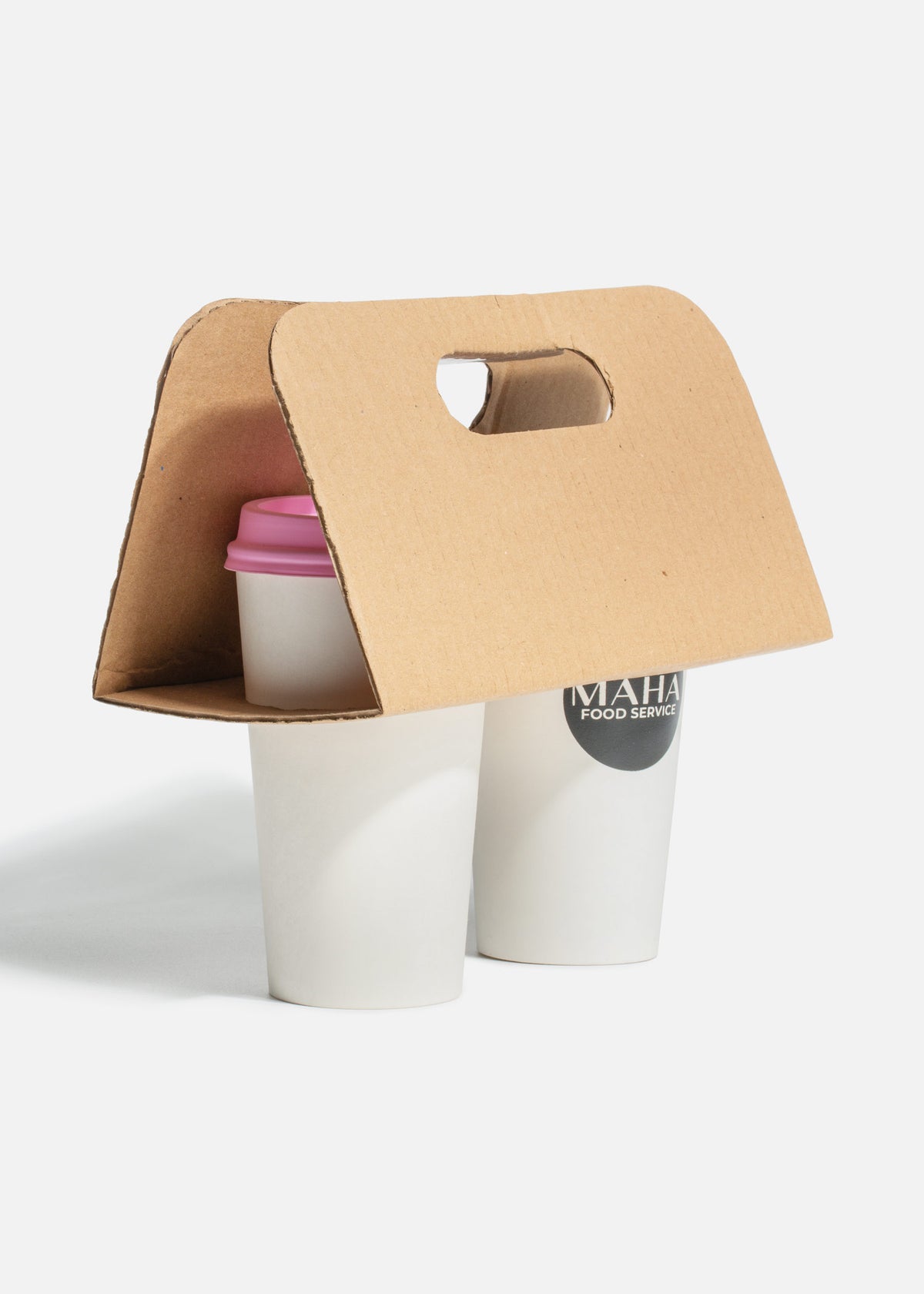 Porta vasos desechable para dos vasos de cartón café 39.5x24 cm — imagen de producto