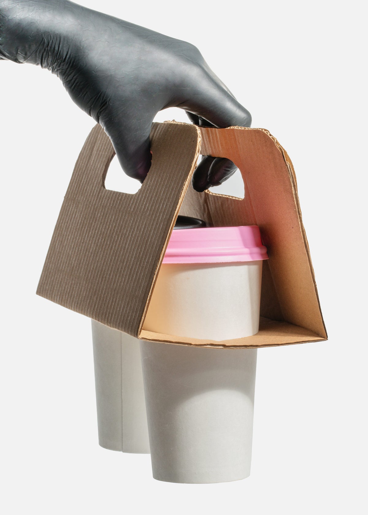 Porta vasos desechable para dos vasos de cartón café 39.5x24 cm — imagen de producto