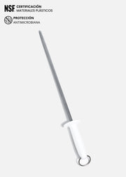Chaira para cuchillos profesional de acero inoxidable blanco 35.5 cm / 12". Premium — imagen de producto