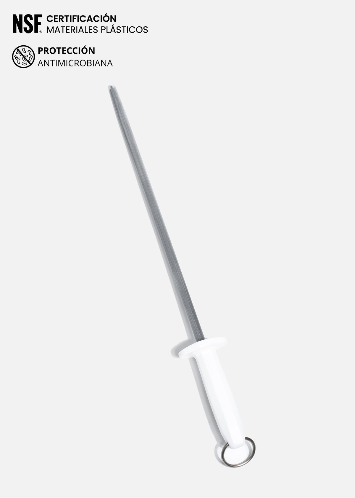 Chaira para cuchillos profesional de acero inoxidable blanco 35.5 cm / 12". Premium — imagen de producto