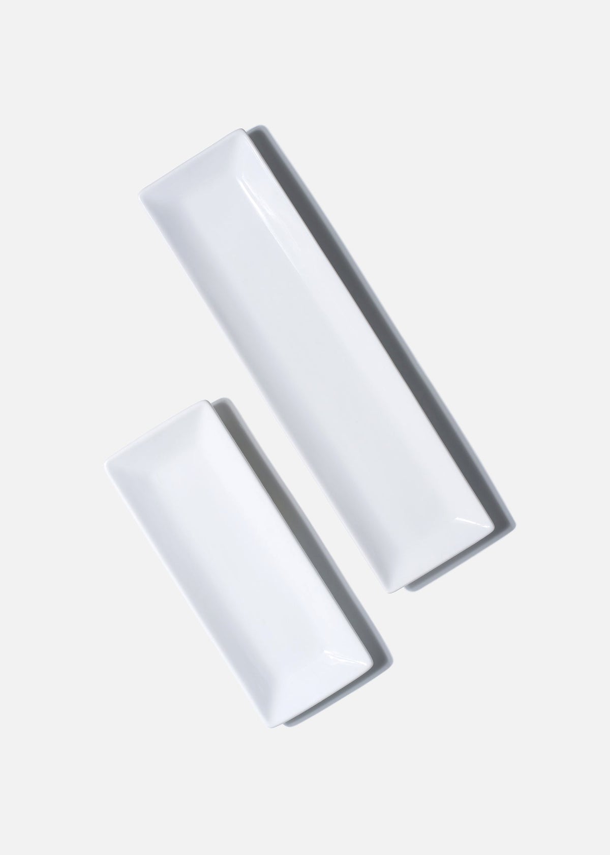 Bandeja de porcelana blanca rectangular — imagen de producto, vista 1