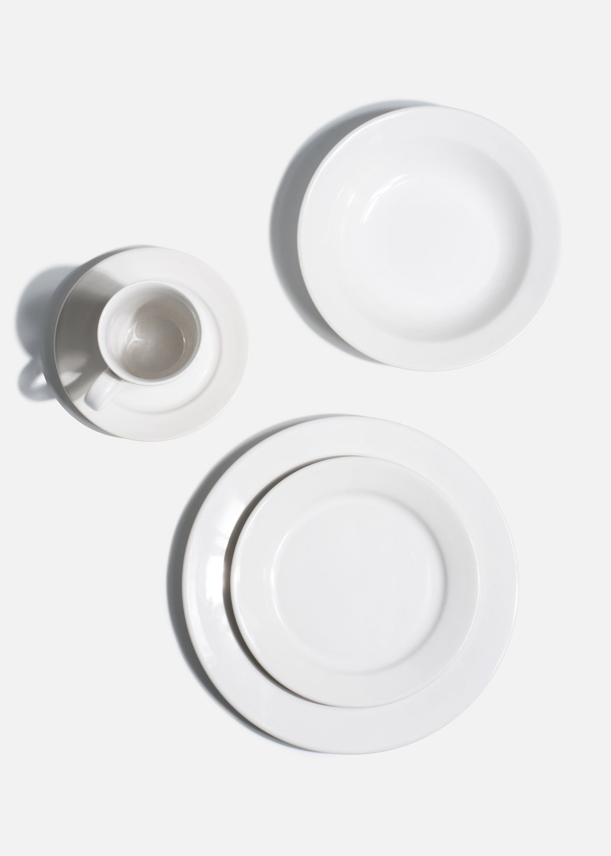 Platos blanco de porcelana con ala Elegance — imagen de producto, vista 6