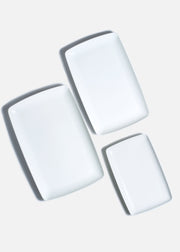 Plato rectangular porcelana blanca Elegance — imagen de producto, vista 1