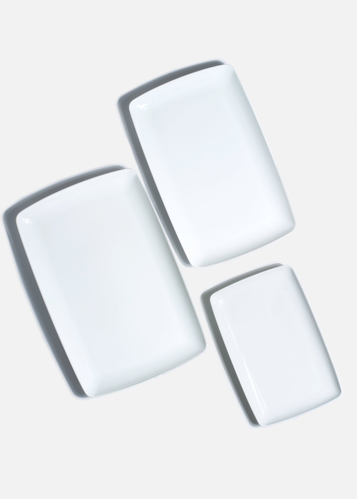 Plato rectangular porcelana blanca Elegance — imagen de producto, vista 1