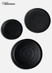 Platos de porcelana negro Rock Stone — imagen de producto, vista 1