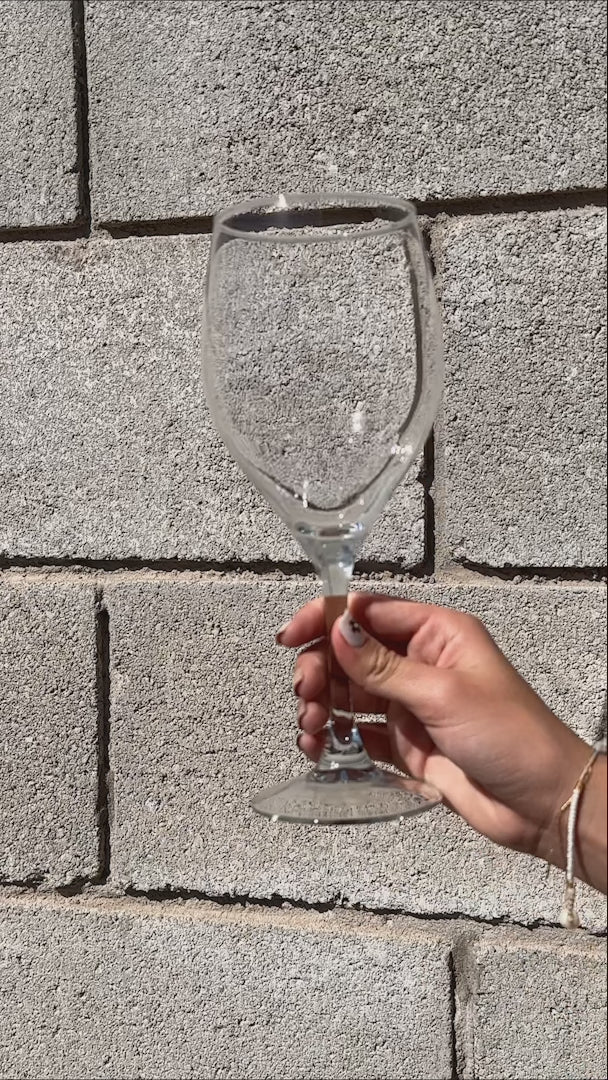 video detalles copa de vidrio maha