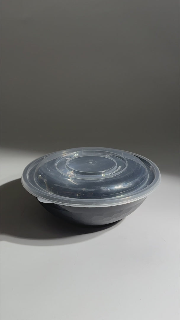 Cargar vídeo: Video del contenedor de alimentos MAHA bowl de 50 oz con tapa transparente