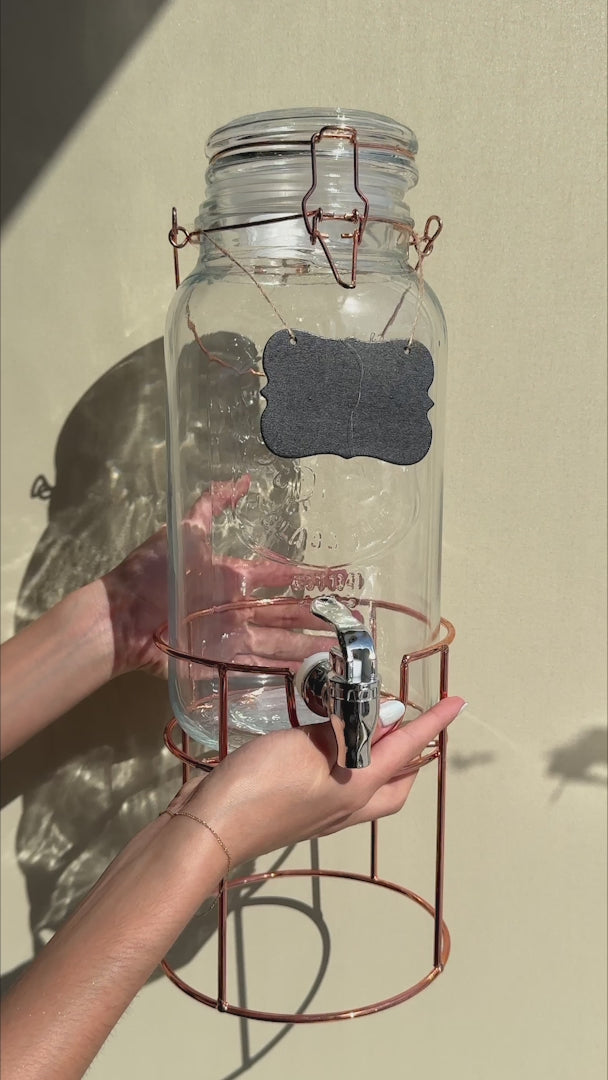 video detalles dispensador de vidrio maha