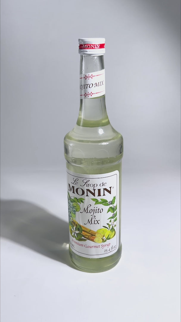 Cargar vídeo: Jarabe de mojito botella de vidrio Monin 750 ml — video de producto