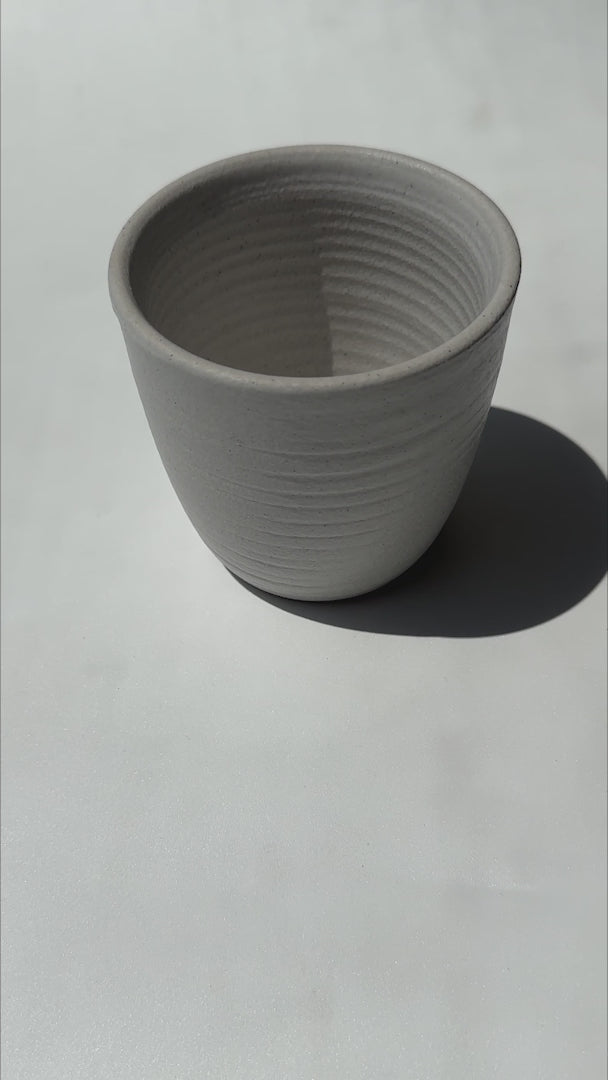 Mug sin asa de porcelana vitrificada marfil para food service