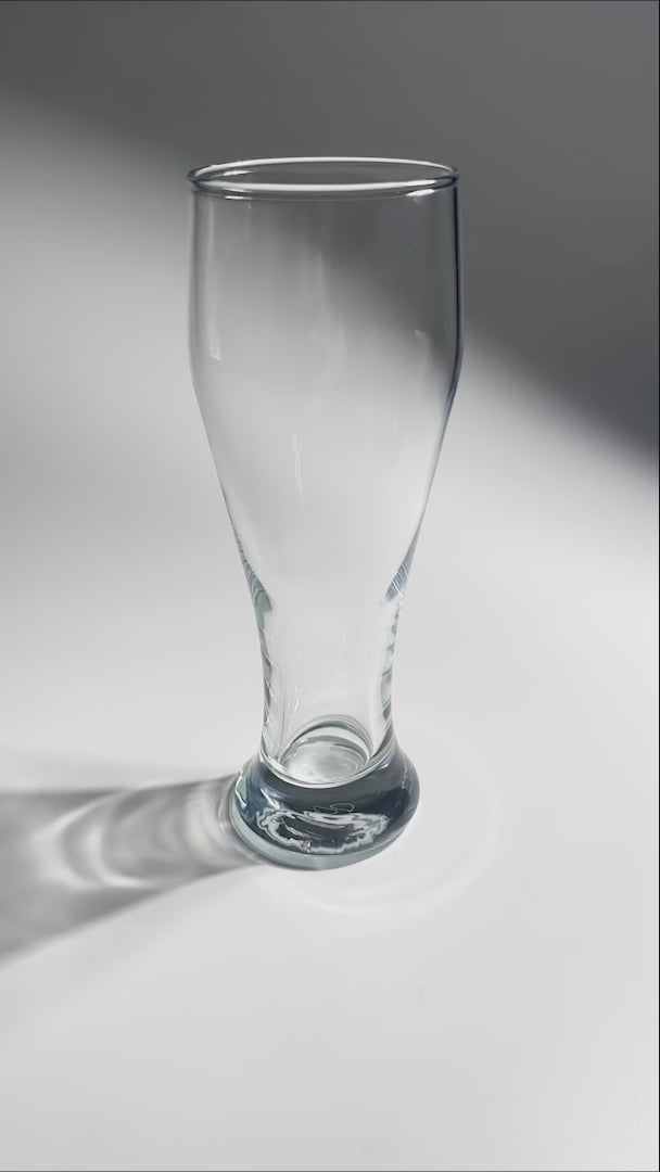 video detalles vaso cervecero de vidrio maha