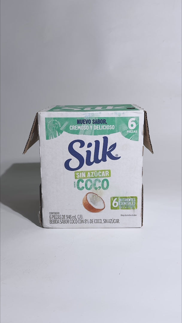 Cargar vídeo: Video de bebida vegetal de coco sin azúcar Silk 946 ml