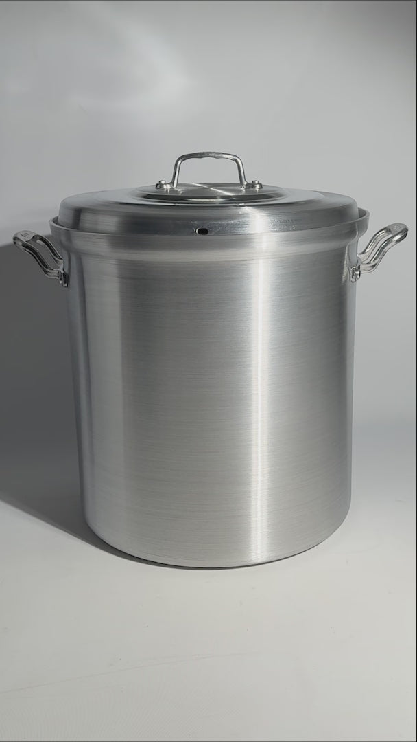 video detalles olla de aluminio maha