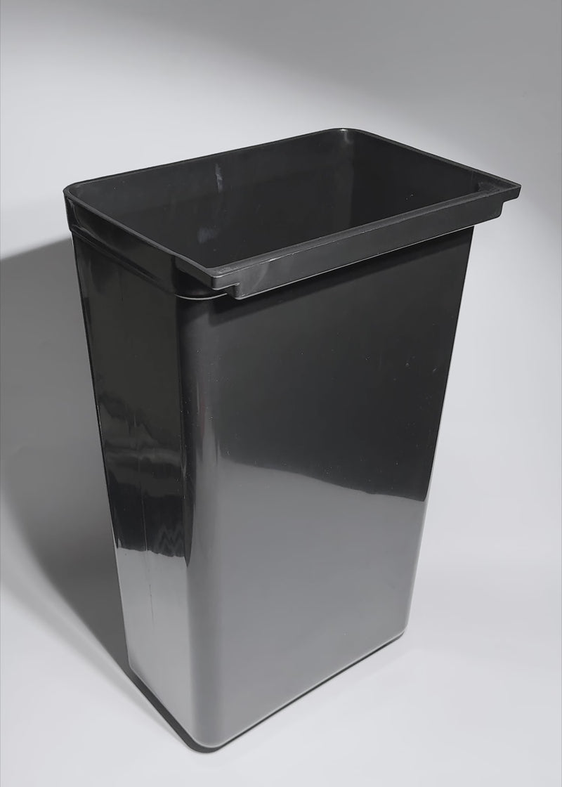 Contenedor grande para carro de servicio de plÃ¡stico negro 42.4 L