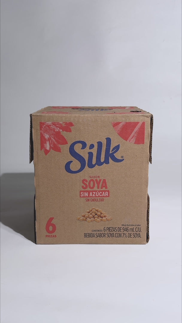 Cargar vídeo: Video de bebida vegetal de soya sin azúcar Silk 946 ml