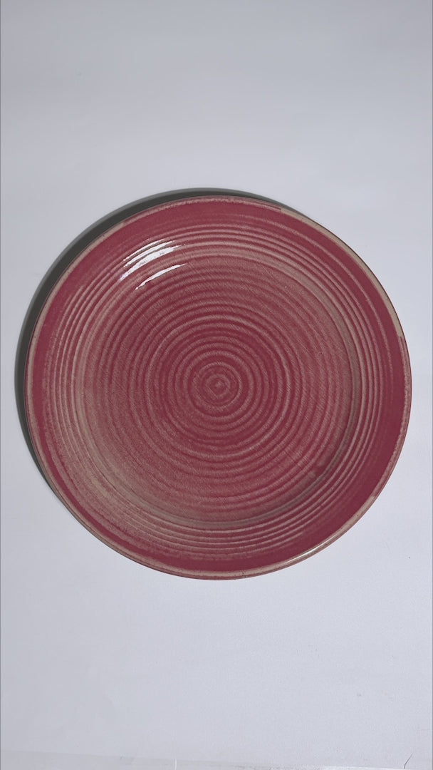 Video del diseño concéntrico y acabado rosa del plato México Lindo