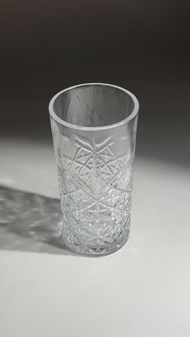 video detalles vaso de vidrio maha