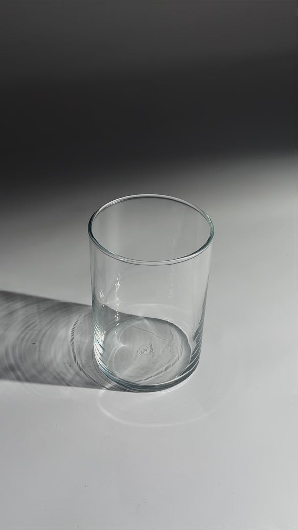video detalles vaso de vidrio templado maha
