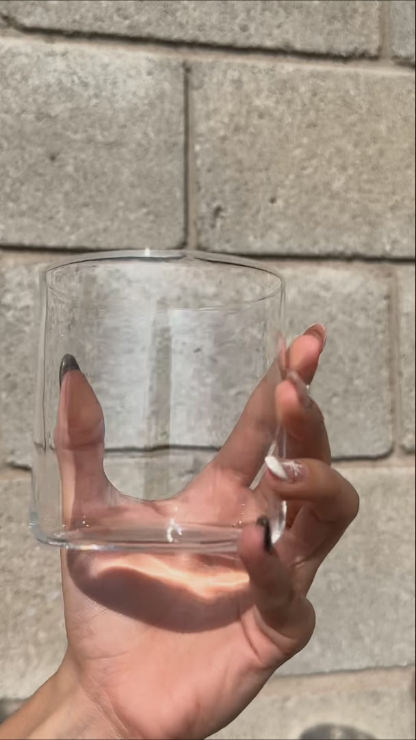 video detalles vaso de vidrio maha