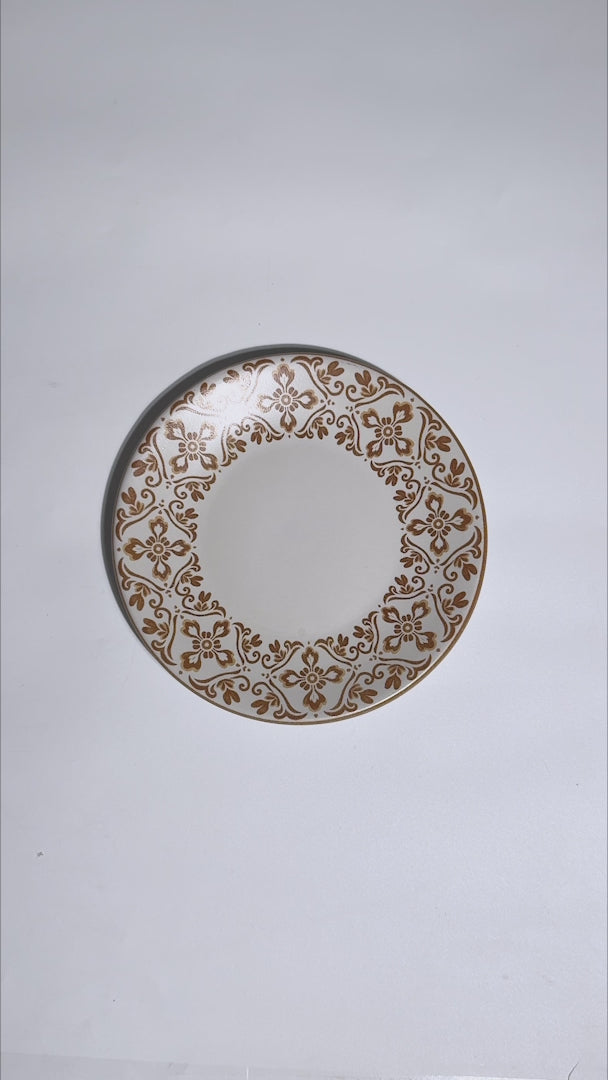 Cargar vídeo: Video del plato Regina de cerámica Talavera Mostaza Ø 19 cm