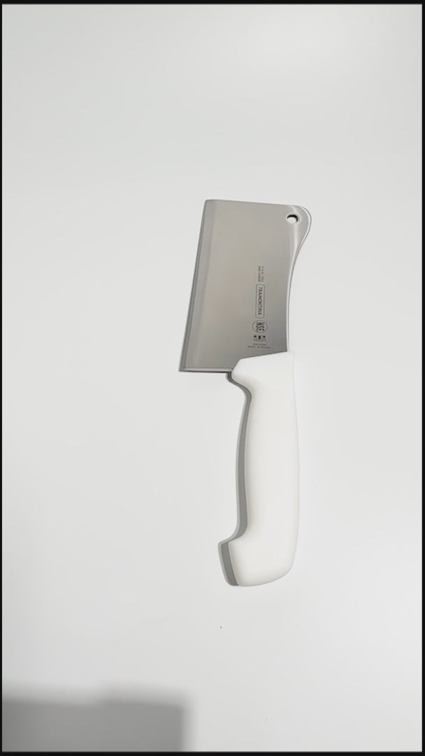 Cargar vídeo: Hachuela de acero inoxidable blanco Frostbite NSF y protección antimicrobiana 6". Premium — video de producto