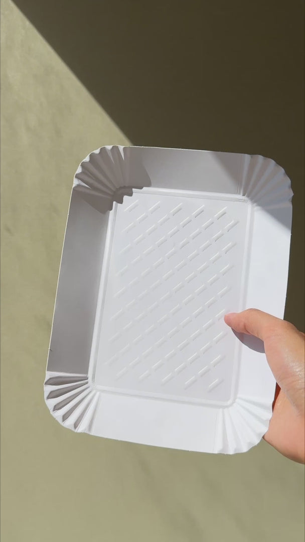 video detalles charola desechable maha
