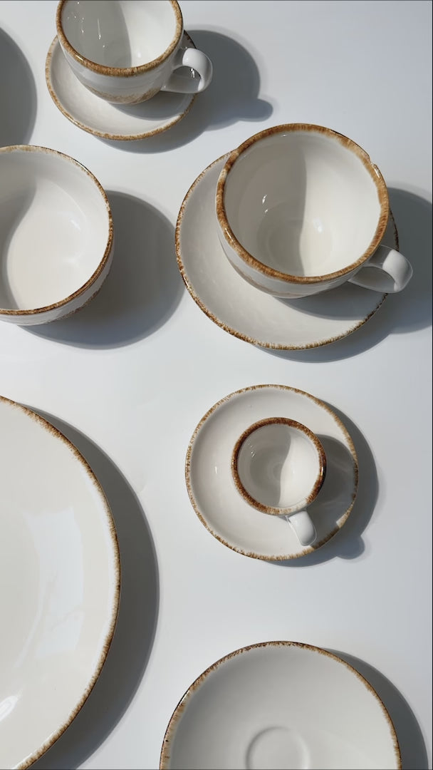 Platos trinche de porcelana blanco Petra — video de producto