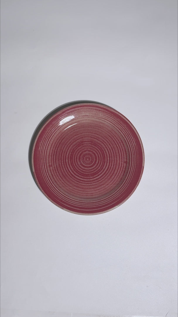 Video del diseño concéntrico del plato para postre México Lindo rosa