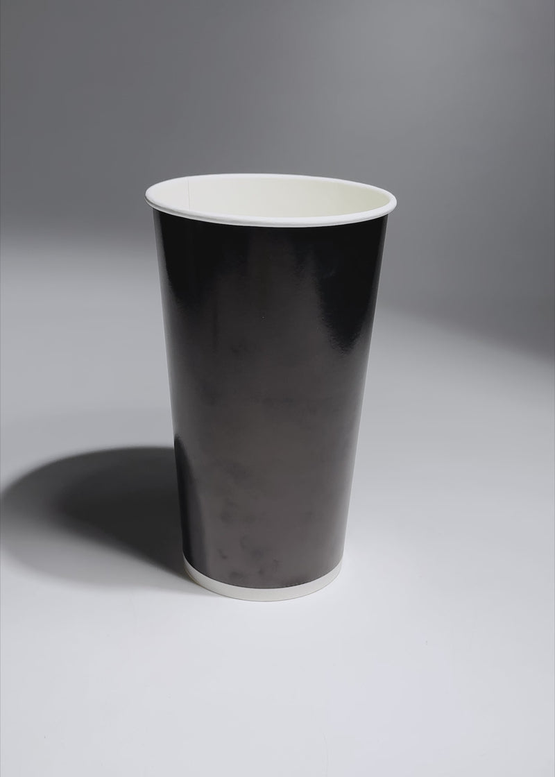 Vaso de papel para bebida frÃ­a negro 44 oz