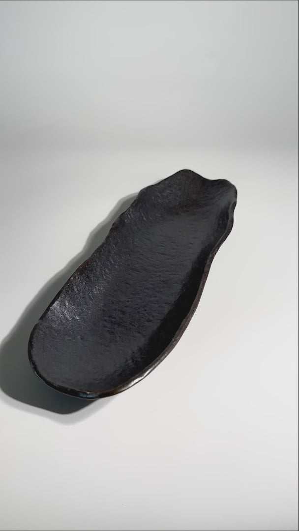 video detalles plato canoa porcelana maha