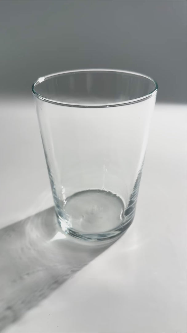 video detalles vaso vidrio templado maha