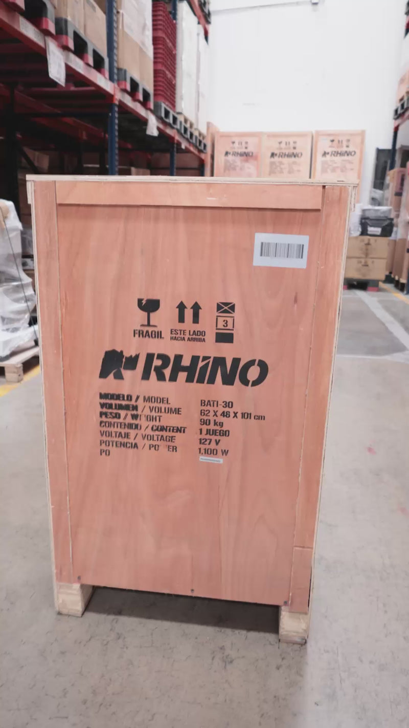 Batidora planetaria monofásica de acero inoxidable 201 capacidad de tazón 19.3 L y 3 kg de amasado 3 velocidades (gancho, paleta y globo) 1 HP. Rhino BAVIN-20 — video de producto