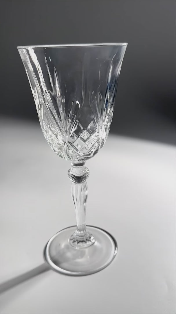 Copa de vino blanco de cristal cortado transparente Turín 270 ml — video de producto