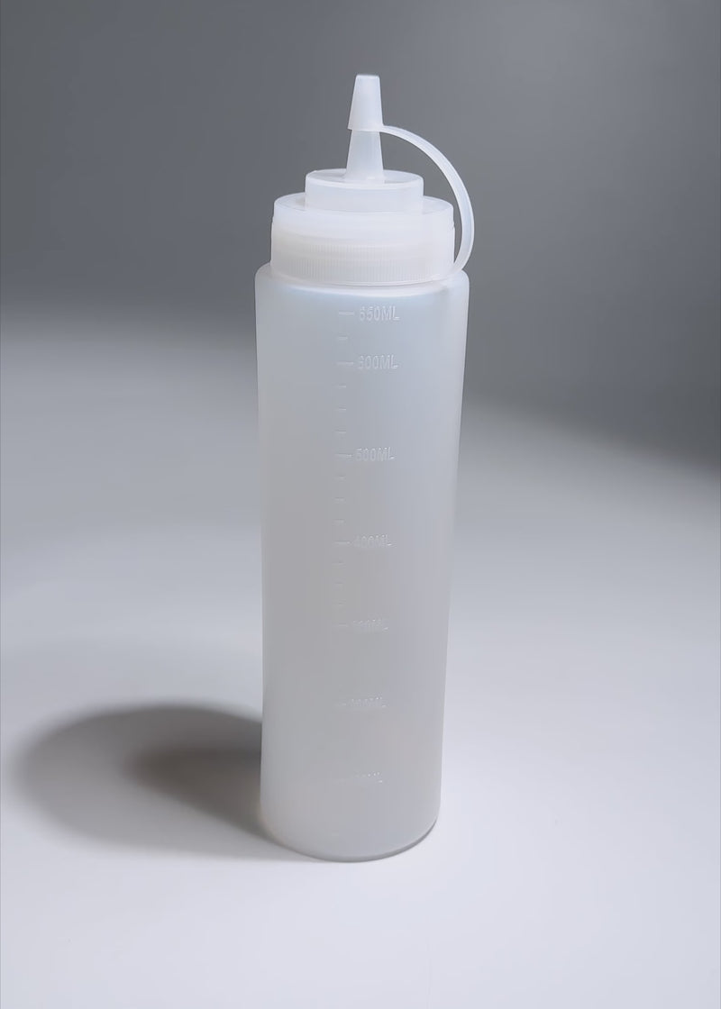 Botella dispensadora de plástico transparente 24 oz