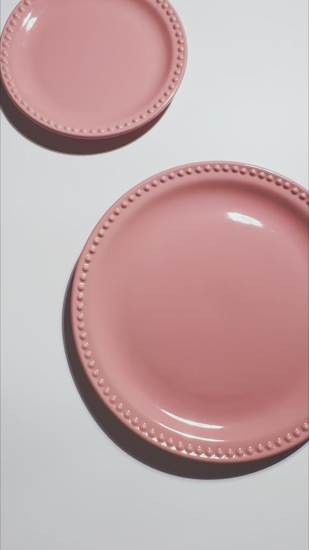 Video del plato trinche de cerámica rosa Monet de 27 cm