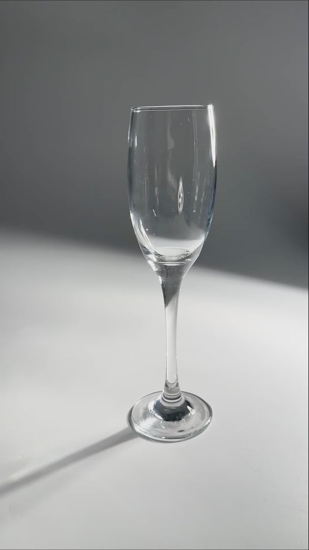 Copa flauta de vidrio transparente Barone 190 ml — video de producto