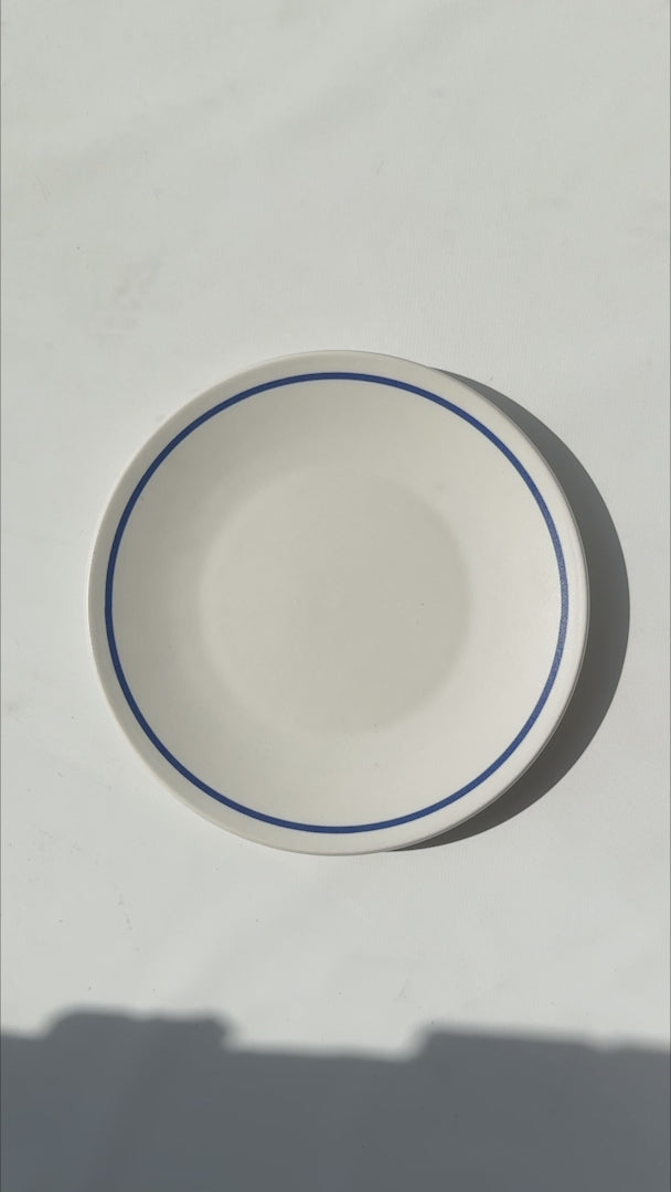 Video del filo azul y diseño del plato de cerámica Regina Alaska 23 cm