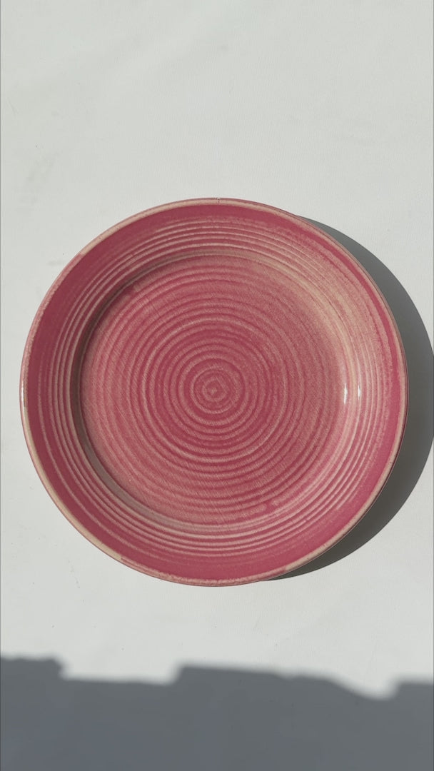 Cargar vídeo: Video del plato trinche de cerámica rosa México Lindo Ø 27 cm