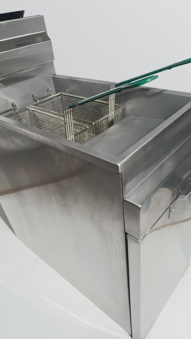 video detalles freidora industrial maha
