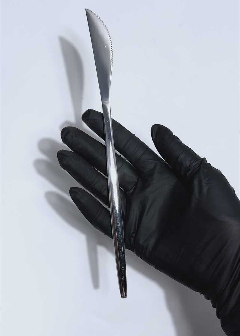 Cuchillo para mesa de acero inoxidable plata Atenas 22.5 cm — video de producto