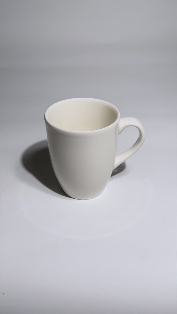 Video de la taza de porcelana blanca Conic de 330 ml