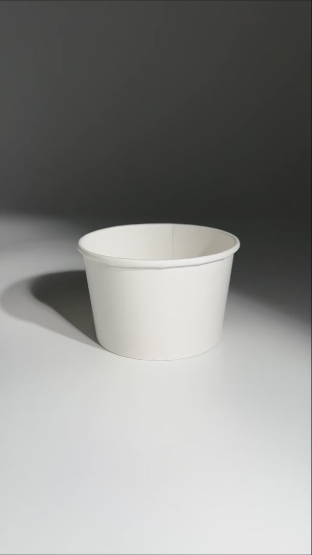 Contenedores para comida de papel blanco personalizable Carte Blanc 16, 10, 8 y 6 oz. Premium — video de producto